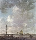 Jan van Goyen Marine Landscape with Fishermen painting